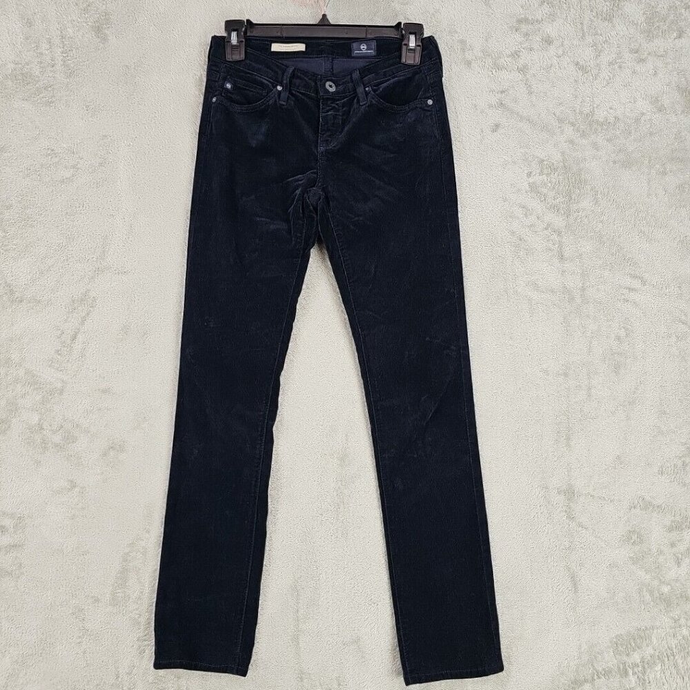 AG Adriano Goldschmied Jeans Womens 25P The Stevie Slim Straight Navy Velvet